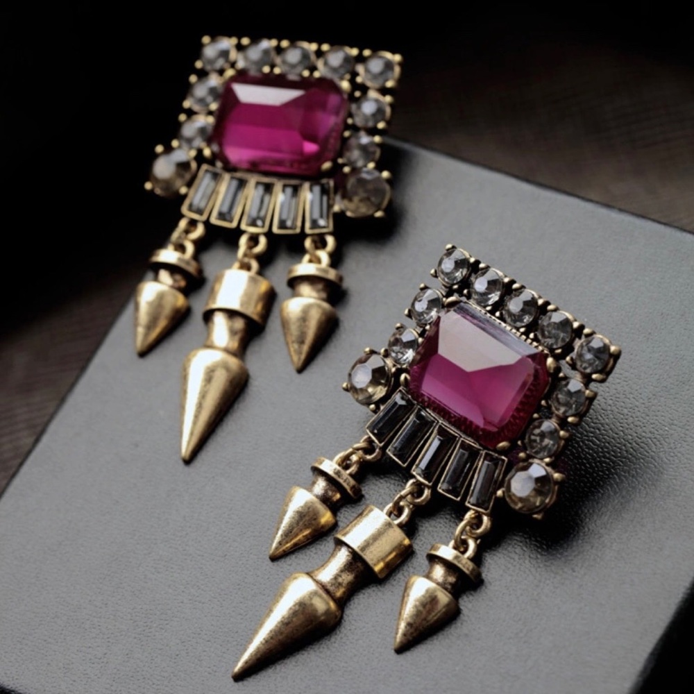 Spikes statement earrings - Picture 2 of 2